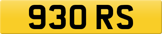 930 RS private number plate